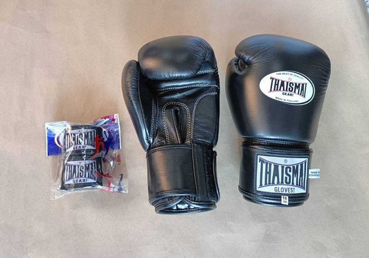 THAISMAI MUAY THAI LEATHER GLOVES WITH VELCRO